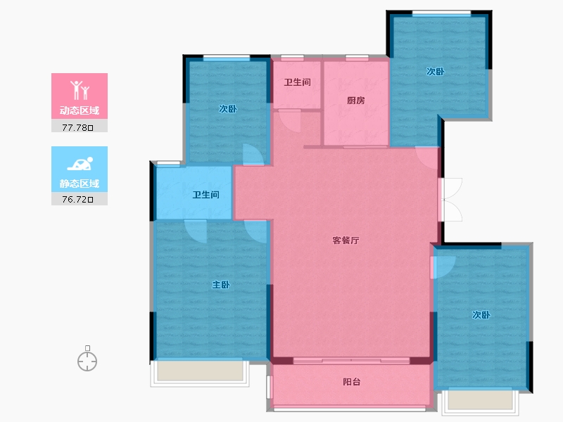 江苏省-徐州市-桃花源-120.00-户型库-动静分区