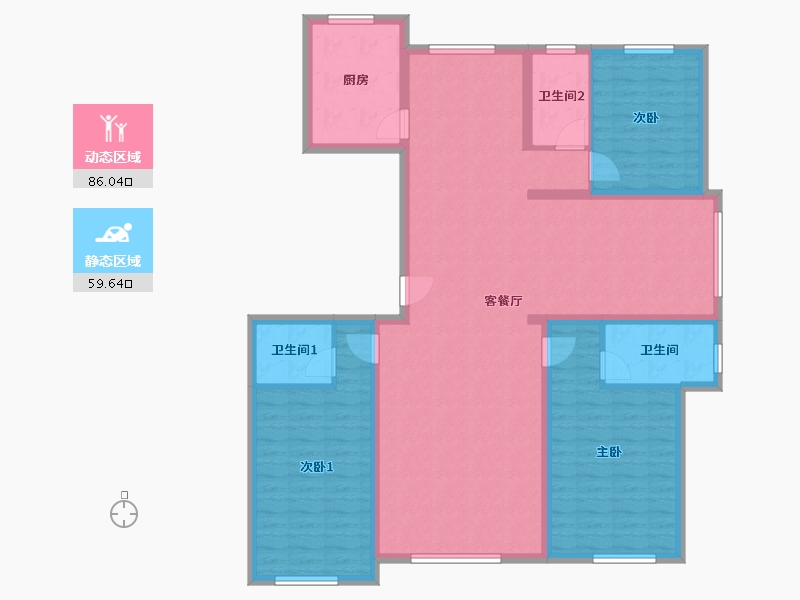 内蒙古自治区-锡林郭勒盟-御湖原著-144.00-户型库-动静分区