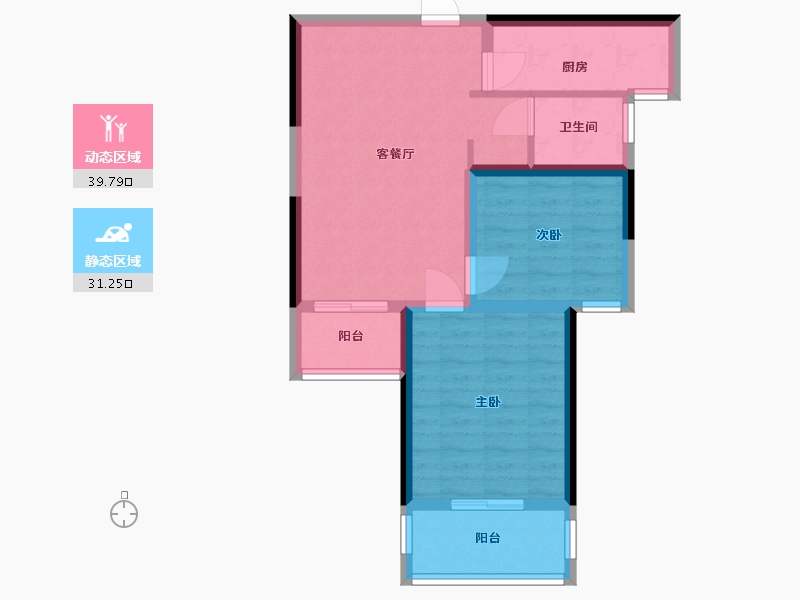 湖北省-武汉市-美联城观-63.00-户型库-动静分区