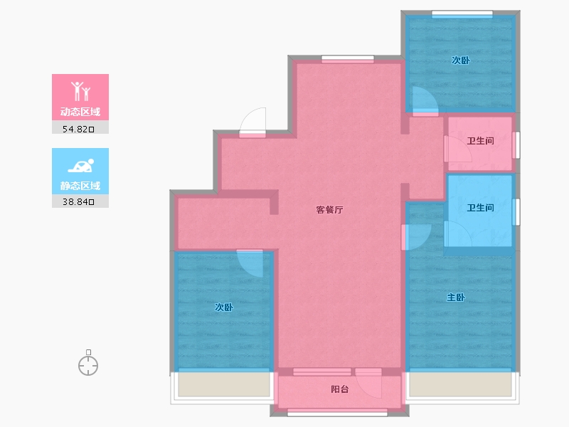 吉林省-长春市-慧谷新城-99.82-户型库-动静分区