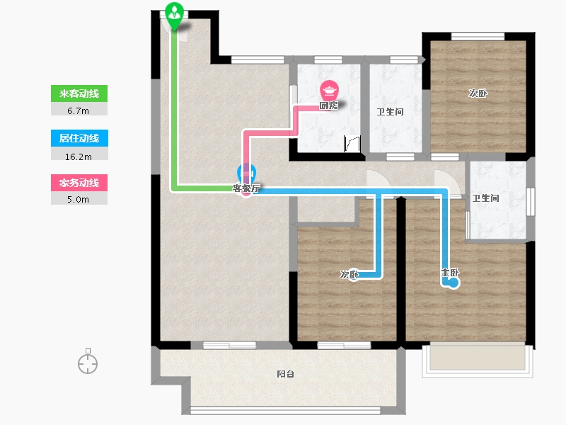 河南省-许昌市-新城金樾府-103.00-户型库-动静线