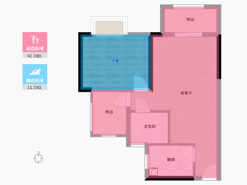 海南省-三亚市-天悦湖畔-58.00-户型库-动静分区