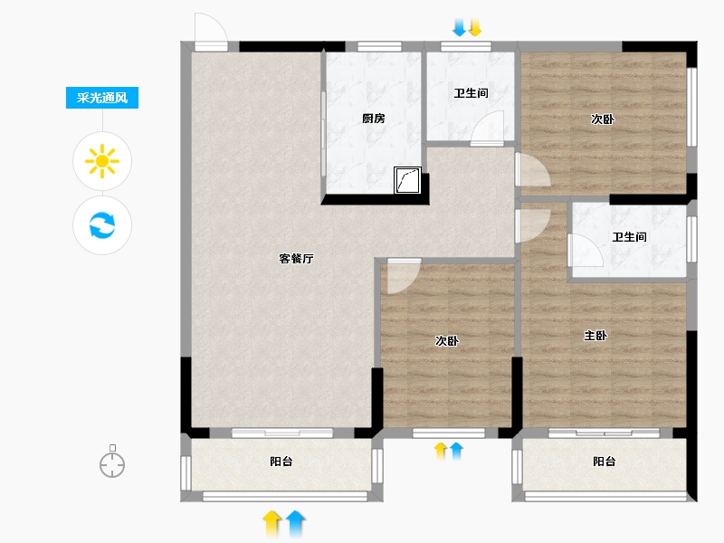 广西壮族自治区-桂林市-全州县新区电力小区-110.00-户型库-采光通风