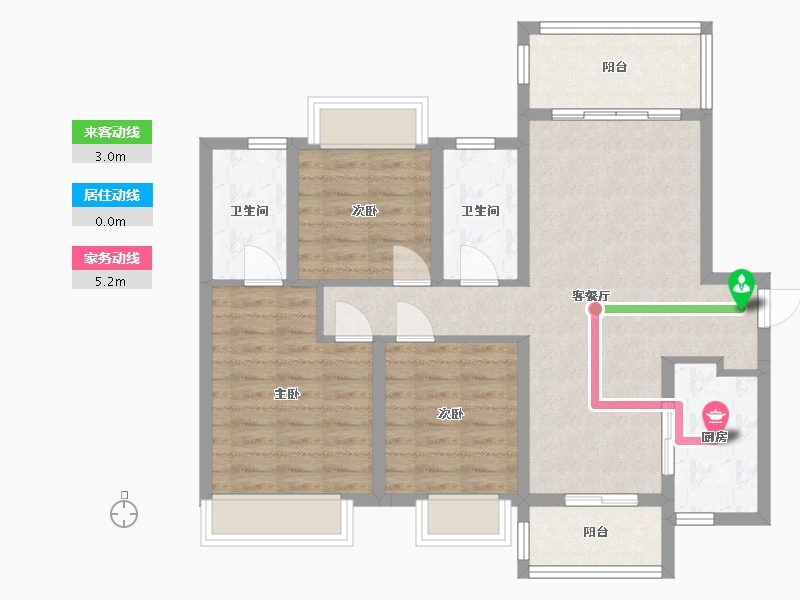 四川省-德阳市-吾悦华府-90.00-户型库-动静线