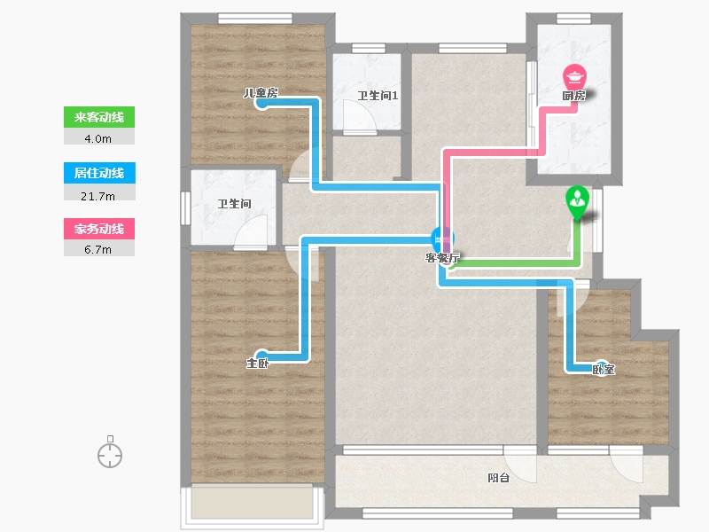 山东省-潍坊市-恒信弥水春风-120.00-户型库-动静线