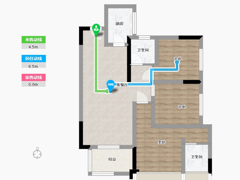 四川省-成都市-金城小区-77.00-户型库-动静线