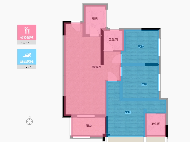 四川省-成都市-金城小区-77.00-户型库-动静分区