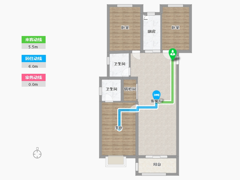 安徽省-蚌埠市-鹏欣天珑天玥-100.00-户型库-动静线