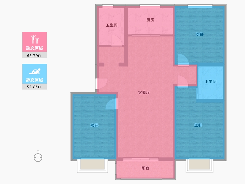 河北省-邯郸市-臻稀品鉴-119.06-户型库-动静分区