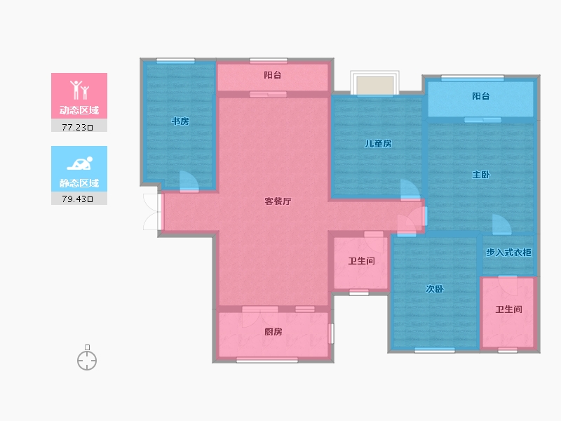 贵州省-贵阳市-花溪碧桂园-140.00-户型库-动静分区