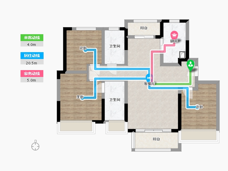 四川省-成都市-新城金樾府邸-94.00-户型库-动静线