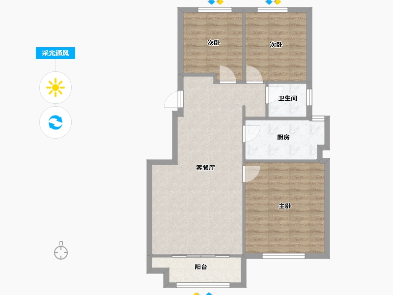 宁夏回族自治区-银川市-中海国际社区-78.30-户型库-采光通风