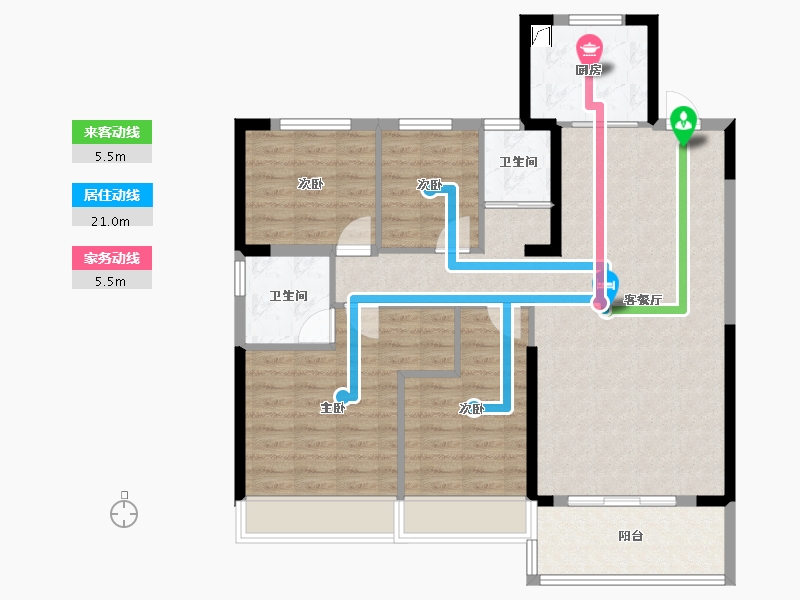 陕西省-安康市-碧桂园金州府-120.00-户型库-动静线