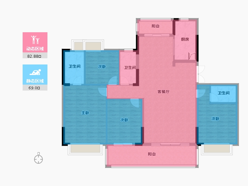 安徽省-阜阳市-置地双清湾-160.00-户型库-动静分区