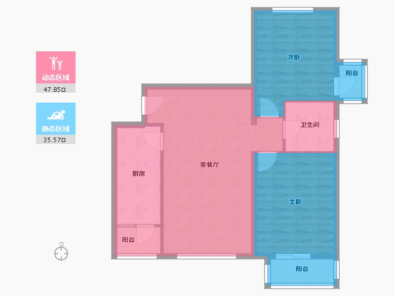 北京-北京市-风度柏林-80.00-户型库-动静分区