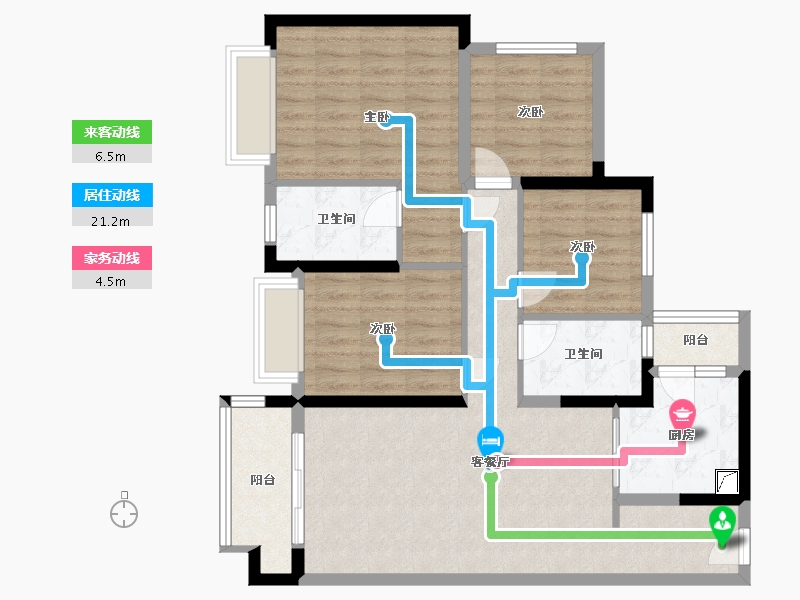 广东省-中山市-龙湖春江紫宸-88.00-户型库-动静线