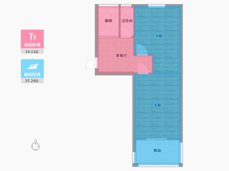 河北省-唐山市-冯大里-44.32-户型库-动静分区