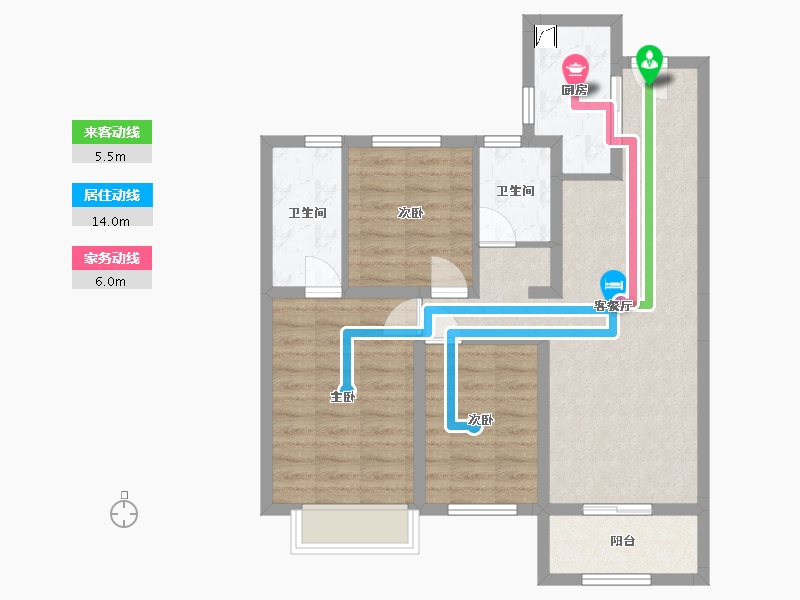 河南省-郑州市-兰庭华府-88.00-户型库-动静线