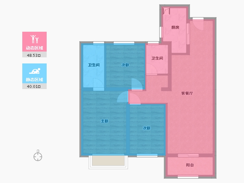 河南省-郑州市-兰庭华府-88.00-户型库-动静分区