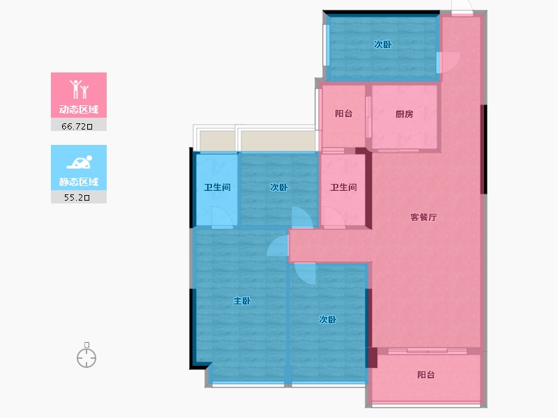 广东省-中山市-新光天地-110.00-户型库-动静分区