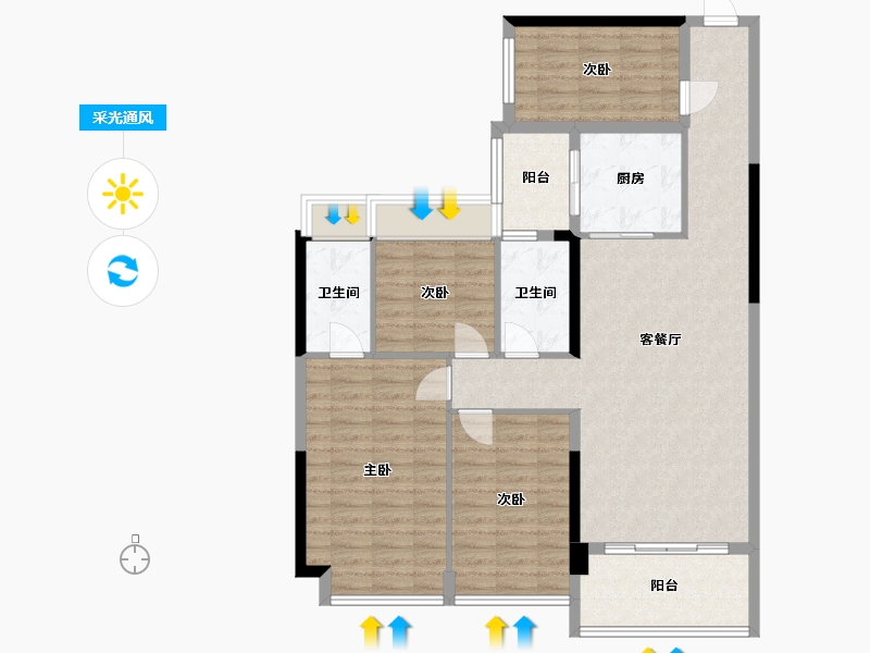 广东省-中山市-新光天地-110.00-户型库-采光通风