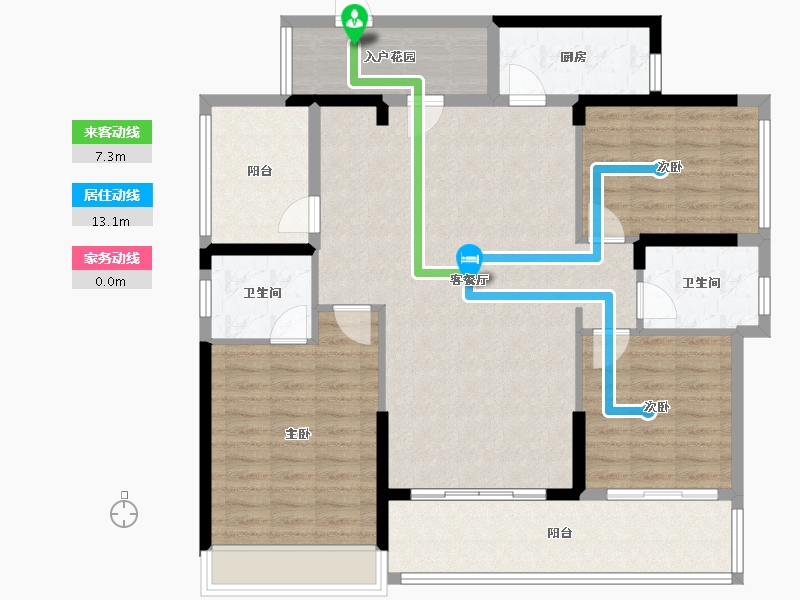 广东省-揭阳市-玺悦华府-125.00-户型库-动静线