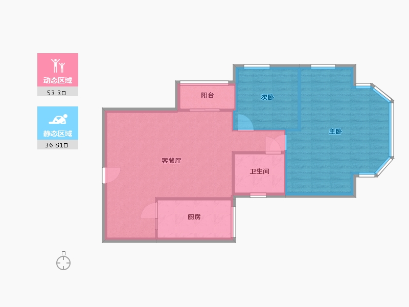 广东省-广州市-东方花苑-85.00-户型库-动静分区