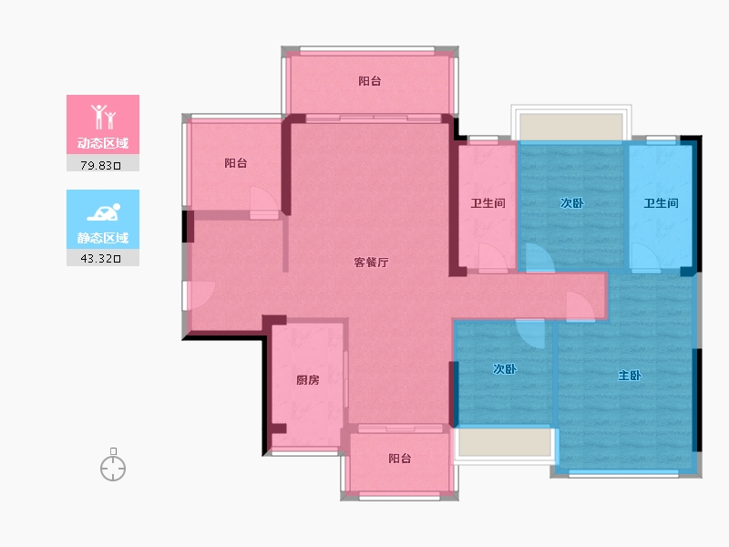 广东省-揭阳市-玺悦华府-120.00-户型库-动静分区