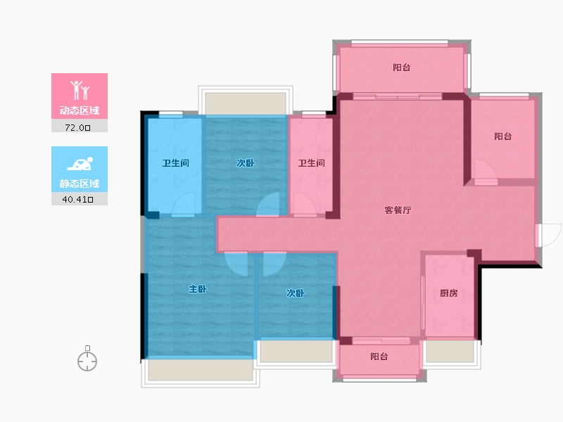 广东省-揭阳市-玺悦华府-116.00-户型库-动静分区