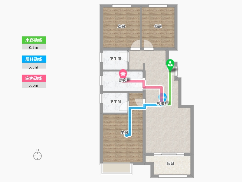 河北省-张家口市-锦绣澜山-92.28-户型库-动静线