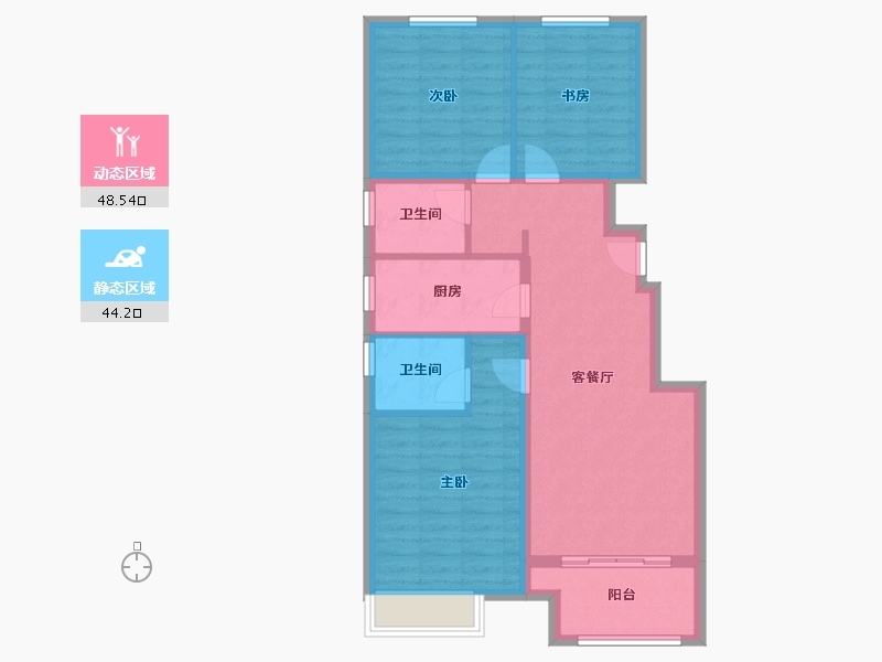 河北省-张家口市-锦绣澜山-92.28-户型库-动静分区