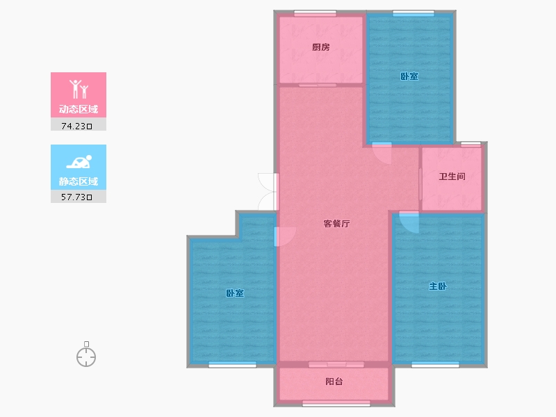 新疆维吾尔自治区-石河子市-145-120.00-户型库-动静分区