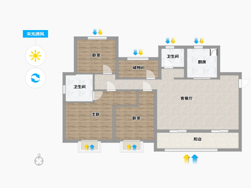 河南省-安阳市-建业-108.00-户型库-采光通风