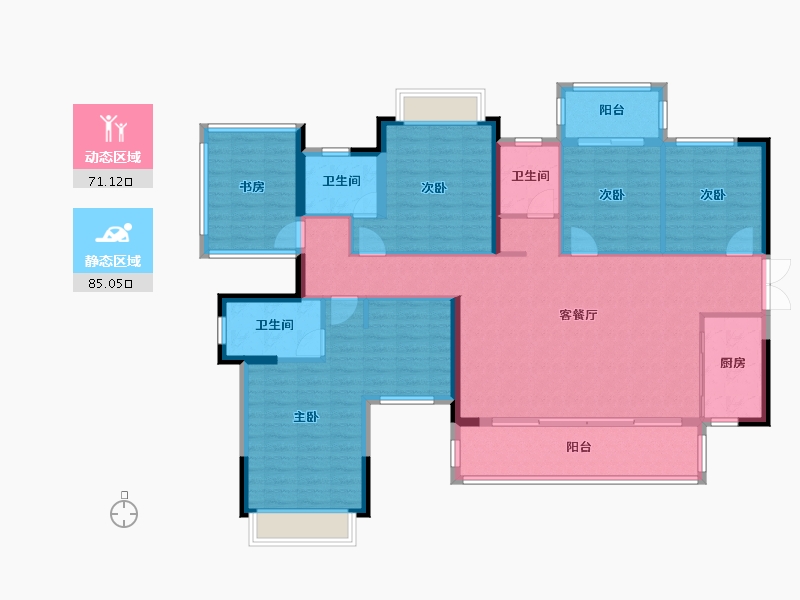 广西壮族自治区-南宁市-建工城-145.00-户型库-动静分区