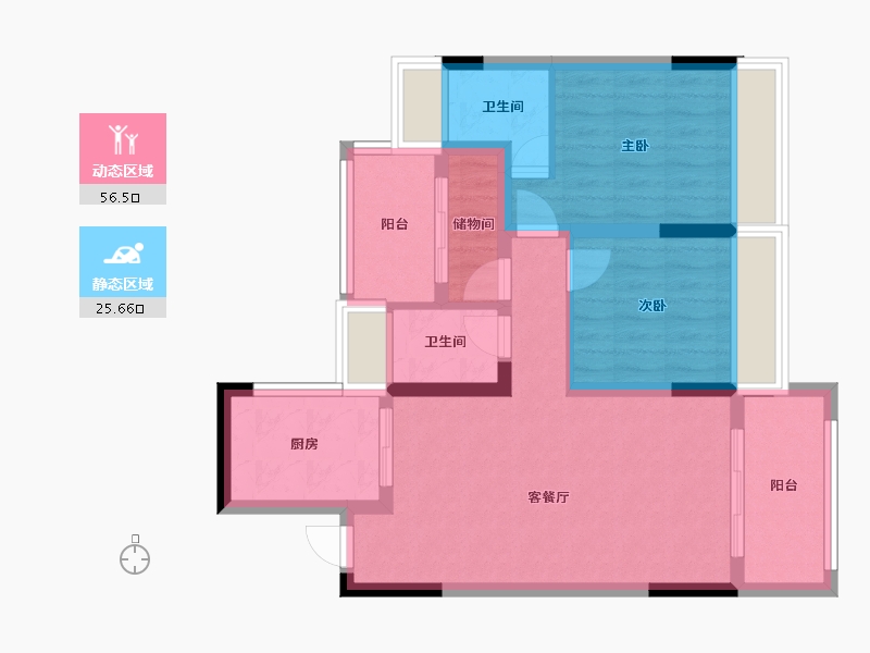 四川省-达州市-滨江尚城-98.00-户型库-动静分区