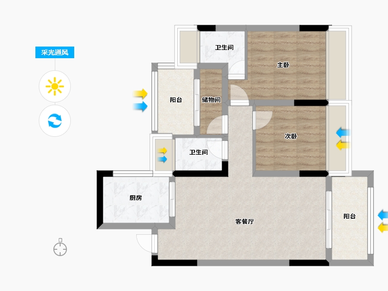 四川省-达州市-滨江尚城-98.00-户型库-采光通风