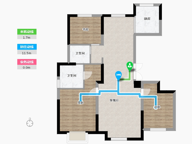 新疆维吾尔自治区-乌鲁木齐市-阳光城丽景湾-97.56-户型库-动静线