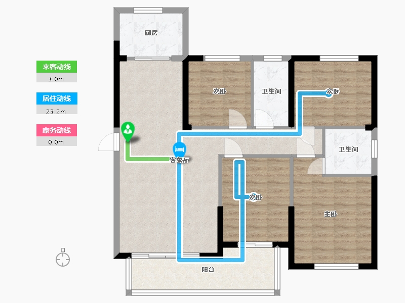 湖北省-荆州市-楚都御苑-110.00-户型库-动静线