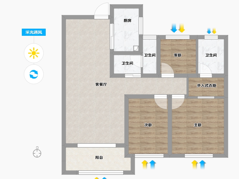 湖北省-十堰市-太学府-77.44-户型库-采光通风