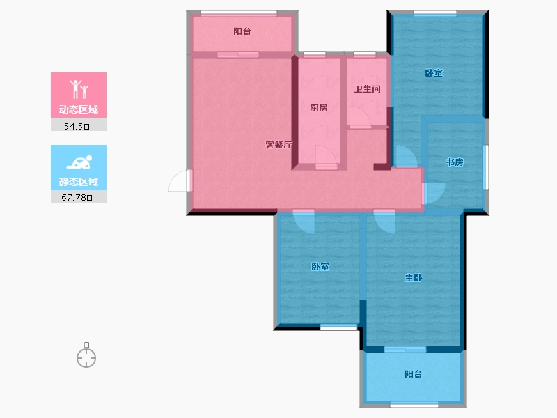 山东省-济宁市-南池御都花园-108.10-户型库-动静分区