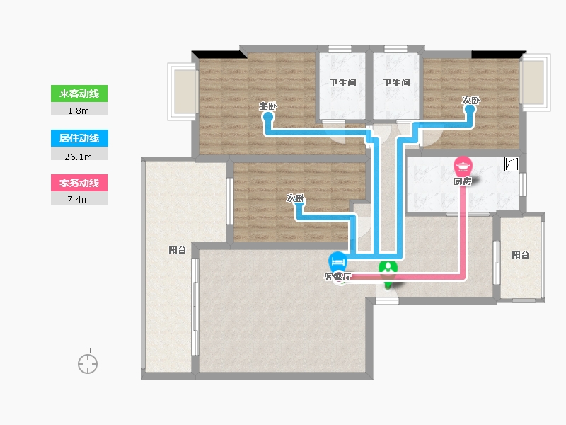 江西省-赣州市-隐龙山庄-125.00-户型库-动静线