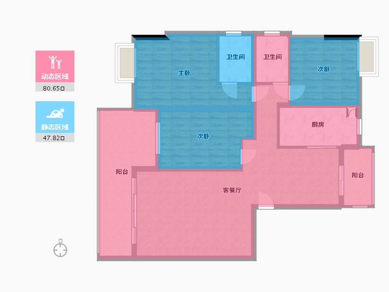 江西省-赣州市-隐龙山庄-125.00-户型库-动静分区