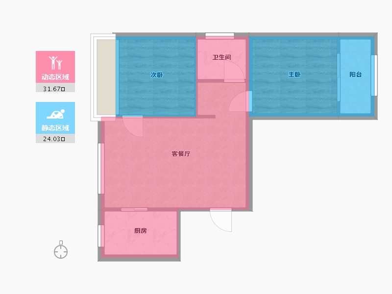 山西省-晋中市-泰康嘉苑-50.00-户型库-动静分区