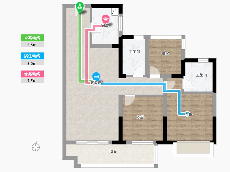 广东省-汕头市-润溪府-71.80-户型库-动静线