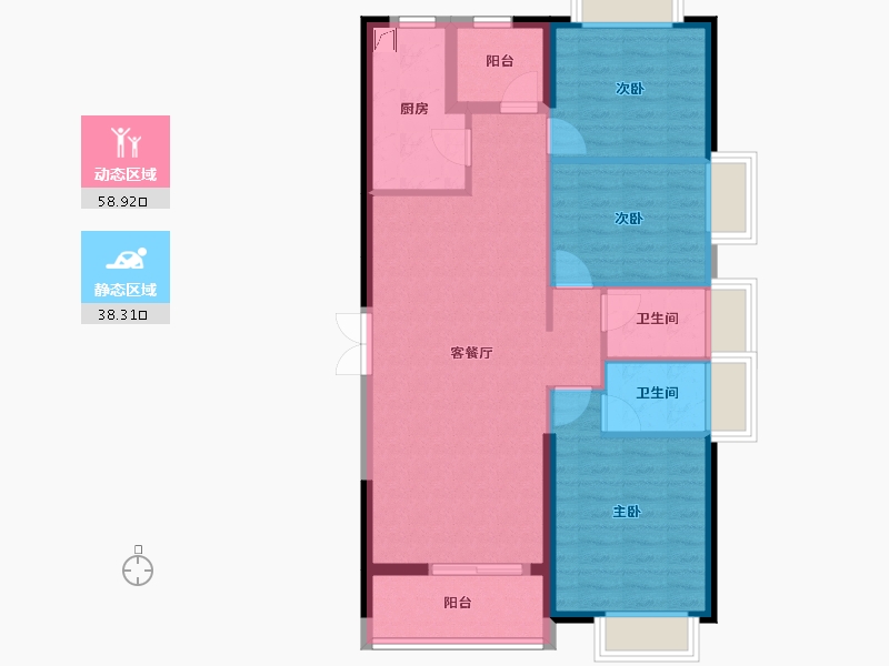 福建省-莆田市-国湄领涵-93.00-户型库-动静分区