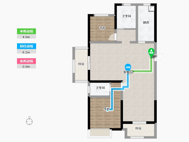 江苏省-徐州市-沛县歌风佳苑-95.00-户型库-动静线