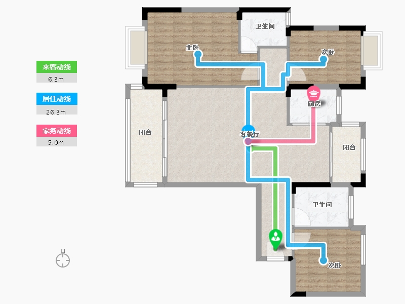 湖北省-武汉市-红旗还建小区-109.00-户型库-动静线