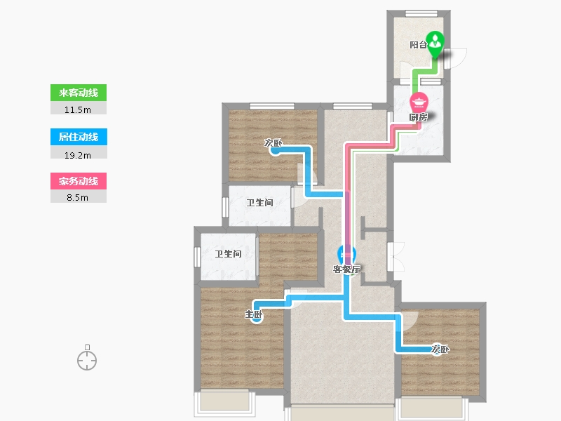 辽宁省-铁岭市-凡河新区-115.00-户型库-动静线