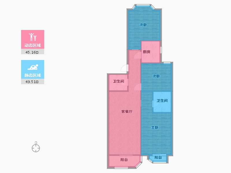 北京-北京市-安德路小区-118.90-户型库-动静分区