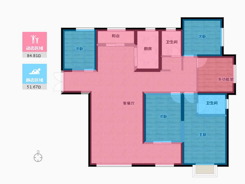 陕西省-渭南市-名门世园-146.00-户型库-动静分区